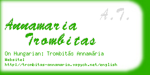 annamaria trombitas business card